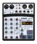Ultra Portable Four Channel Audio Mixer For Recording And Live Streaming With USB Bluetooth 48V Phantom Power And 99 DSP Effects