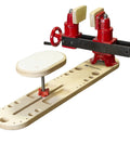 Body Board And Guitar Repair Vise With 360 Degree Rotating Jaws, Adjustable Guitar Support Platform in a pro luthier workstation