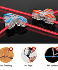Three Way Lever Nut Wire Connectors Kit With T Shape Compact Design For Easy Push In Wiring No Fuss Quick Connectors with red wires