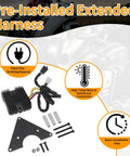 Slight correction Rectifier Move Kit parts including pre-installed harness, connectors, and assembly mount for Ducati 848 1098.
