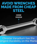 Ratcheting Wrench Set With Slim Profile 24 Mm Chrome Vanadium Steel Built To Last For Auto Repair Tool For Mechanical Work