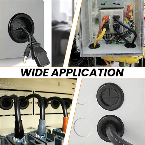 Rubber Grommets 2-1/8 In ID, 2-1/2 In Drill Hole for cable protection in automotive and equipment applications