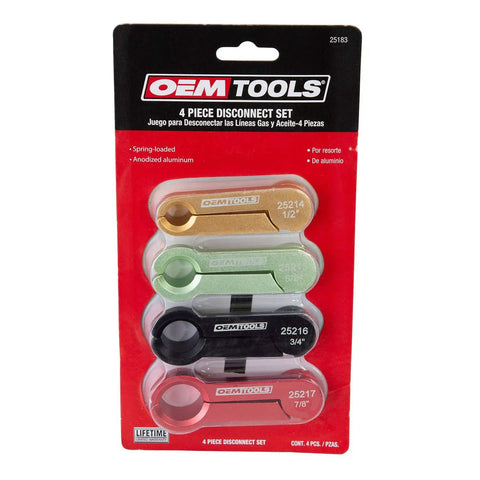 4 Piece Aluminum Disconnect Tool Set For Air Conditioning Lines, Fuel Lines And Fuel Filters in original packaging