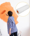 Straight Up Small Paint Roller Sleeve And Sponge Brush Head Designed For Cramped Trim Work Hella Durable Wall Painting Tool That Saves Real Time On Every Weekend Reno Project in use for painting wall.