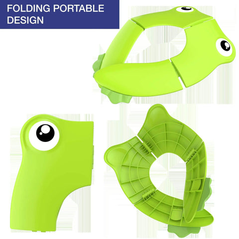 Ditch The Hassle Portable Toddler Potty Training Seat With Super Grippy Silicone Pad Foldable Toilet Cover For Kids Road Trip Ready Lightweight And Eco Friendly Design In Green