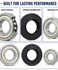 Kick That Loud Grind To The Curb With This Beefy Drum Bearing And Seal Kit For Front Load Washers DC6200156A, showing metal shields and rubber seals.