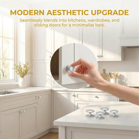 Five Pack Self Adhesive Cabinet Knobs And Drawer Pulls Peel And Stick Stainless Steel No Drill Handles for kitchen cabinets