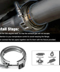Installed 2.75 Inch Quick Release V Band Clamp Stainless Steel 304 For Exhaust Pipe Flanges And Intercooler Piping