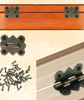 12Pcs Antique Bronze Butterfly Hinges 0.79 x 0.67 Inch with 48 Screws for jewelry boxes, wooden boxes, DIY crafts, tool boxes