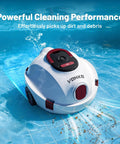 Cordless Robotic Pool Cleaner With 100-Minute Runtime, Dual Suction Ports, Multi-Layer Filtration in pool cleaning dirt and debris