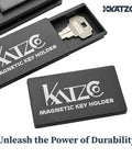3-Pack Magnetic Key Lock Box Set with Strong Magnets for Car Home and Outdoor Use, black ABS box holding key, top view