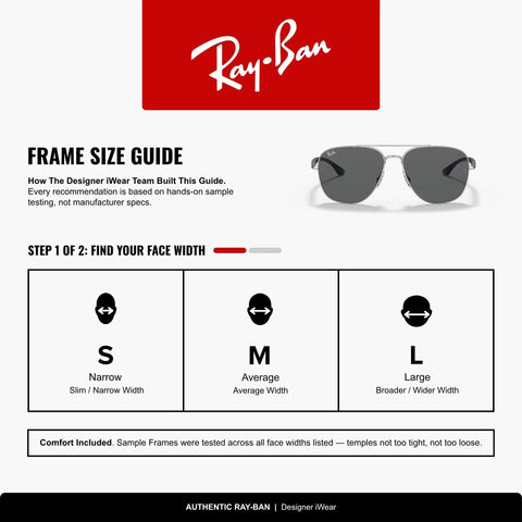 RB3683 Square Sunglasses Unisex 56mm Silver Frame Dark Grey Lenses, 100 Percent UV Protection, Large Fit size guide