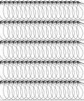 2000 Pack 5 Inch Black Plastic Hang Tag Loops Featuring Straight Up Secure Snap Lock Fasteners, neatly arranged for retail use.