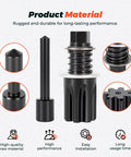 Beefy Engine Timing Tool With JDE81-4 Locking Pin For Fuel Pump Timing, Alloy Steel Build For Long Lasting Precision, Easy Pin Insertion And Secure Lock, Pro Grade Diesel Engine TDC Tool For Quick, Reliable Service shown in black alloy steel