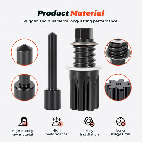 Beefy Engine Timing Tool With JDE81-4 Locking Pin For Fuel Pump Timing, Alloy Steel Build For Long Lasting Precision, Easy Pin Insertion And Secure Lock, Pro Grade Diesel Engine TDC Tool For Quick, Reliable Service shown in black alloy steel