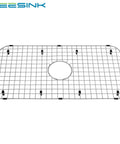 Kitchen Sink Grid 27 And 13 Sixteenths Inch By 14 And 5 Sixteenths Inch Heavy Duty Stainless Steel Sink Protector With Center Drain