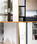 Rectangular Recessed Sliding Door Pulls 2 Piece Brushed Steel Flush Pulls for aluminum alloy closet doors installation