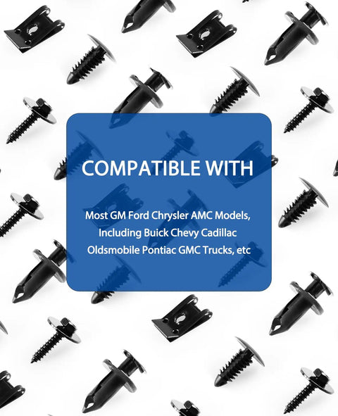 120 Go-To M4.2 Universal Fender Liner Kit With Hex Head Screws And U Nuts Compatible with GM Ford Chevy Chrysler.