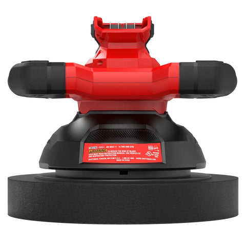 V20 Cordless Buffer Polisher For Car Detailing, 10 Inch Orbital Polisher With Splash Guard, Bare Tool Only, rear view
