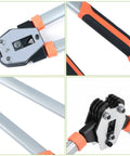 Heavy Duty Manual Strapping Sealer Fits Half To Three Quarter Inch PP Or PET Polyester Strap Delivers Dead Tight Crimps Every Time close-up of jaws and handle design