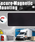 Delivery Vehicle Magnet Sign Set 9x4 Inches Weatherproof Reflective Warnings for Frequent Stops, Easy Mount on Truck
