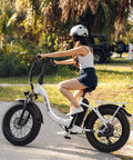 Ranger 2.0 Electric Bike Rollin Easy At 25 Mph With A Beefy 55 Mile Range 48V 15Ah Battery 500W Motor 4 Inch Fat Tires riding on a path
