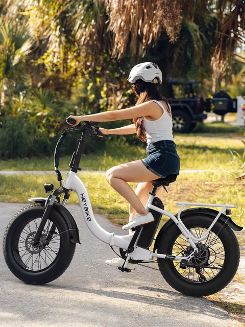Ranger 2.0 Electric Bike Rollin Easy At 25 Mph With A Beefy 55 Mile Range 48V 15Ah Battery 500W Motor 4 Inch Fat Tires riding on a path