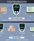 All In One 1D And 2D Barcode Scanner With Bluetooth Wireless Connectivity, showing data upload modes from scanner to computer.