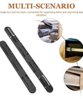 4 Pack Heavy Duty Drawer Slides 10.4 Inch Plastic Bottom Drawer Rails With Smooth Operation And Easy Install For Kitchen Cabinets And Bedroom Storage Boxes, black plastic bottom-mount rails