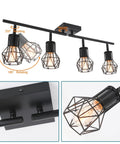 Get Your Kitchen Looking Fresh With These Adjustable Industrial Black Track Lighting Fixtures That Rotate Fully For Perfect Ceiling Lighting In Living Room Dining And Hallway Spaces