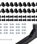 Black 2020 Corner Bracket Kit for 2020 and 2040 Aluminum Extrusion Rail Includes Brackets M5 Sliding T Nuts Hex Screws and Ball End Hex Wrench