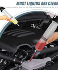 Driveway Ready Manual Oil Extraction Pump For Cars 200Cc Vacuum Fluid Siphon Tool, extracting coolant from engine