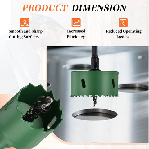 Heavy-Duty Metalixity Bi-Metal Hole Saw 8-7/8 Inch 225mm showing sharp cutting edges and pilot drill bit for efficient metal cutting.