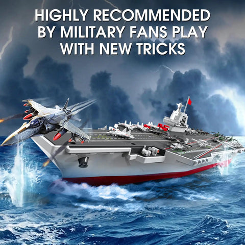 Remote Control Warship And Battleship Boat With 2.4G Control, Twin Motor High Speed RC Ship for Pool and Lake in stormy water