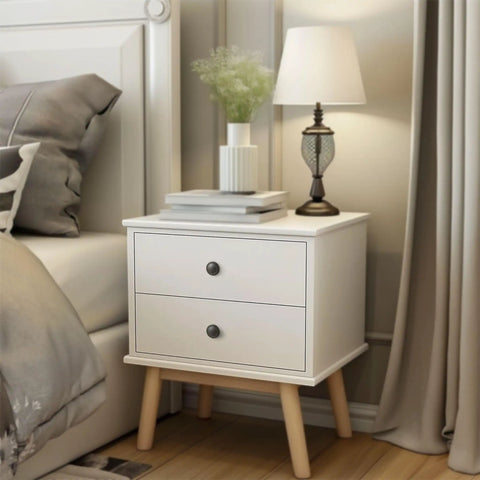 Nightstand with two drawers featuring Vintage Pewter Kitchen Cabinet Knobs Set 25 Pack One And A Quarter Inch Ring Style Drawer Knobs For Dresser Cabinets Antique Pulls To Upgrade Your Home Decor Dope Hardware