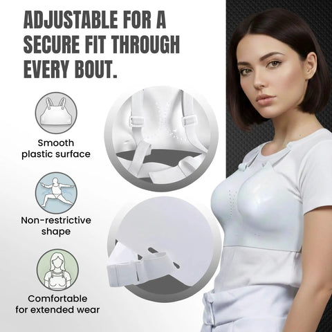 Chest Protector For Fencing Training Gear For Foil Epee Saber Durable Hard Plastic Plastron With Adjustable Straps