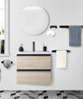 Dope Matte Black 4-Piece Bathroom Hardware Set with 24-Inch Towel Bar, Towel Ring, Toilet Paper Holder, and Coat Hook, wall mounted