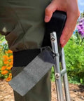 Close-up of strap-on leg support of Set Of 2 Knee Seats For Gardening, ergonomic protection for weeding and planting