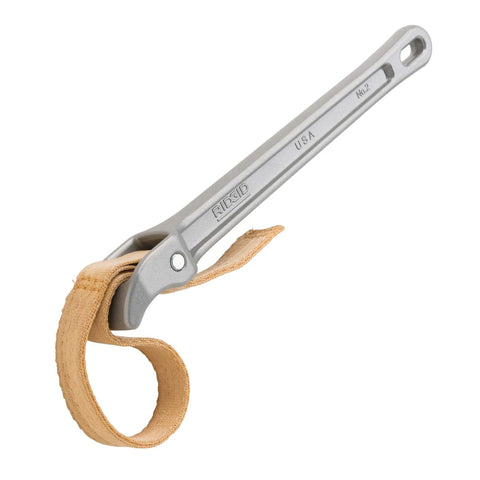 2 Inch Capacity Strap Pipe Wrench for Plumbing Pros Heavy Duty Gear With Non Marring Grip Quick Adjustable Design