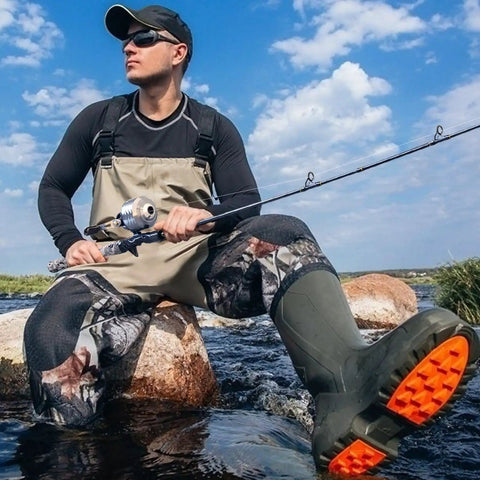 Angler holding Spincast Fishing Reel With All Metal Gears And 3.9 To 1 High Speed Ten Pound Drag Push Button Casting for freshwater fishing.