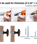 Instruction on adjusting screws for Four Pack Colorful Tree of Life Cabinet Knob Set for Kitchen and Bathroom, multicolor stained glass hardware.
