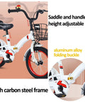 Folding Tricycle With Rear Passenger Seat And Pedals Three Wheel Cruiser Bike For Hanging Out High carbon steel frame detail