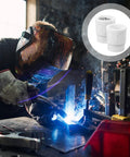 Premium Ceramic Tig Gas Lens Cups Two Pack For Welding Torch Upgrade With High Heat Resist Nozzles And Stable Argon Flow For Aviation Jobs, featured in welding setup.