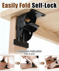 Heavy Duty Locking Hinges For Folding Tables And Furniture Fixtures Delivers Top Shelf Stability With Self Locking Brackets and secure screws.