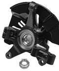 Front view of Fwd Front Steering Knuckles With Hubs And Rear Wheel Hub Bearings Set For 2007 To 2012 Mazda CX 7 Replacement