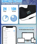 Premium Bluetooth 5.4 Module Crafted As A Slick Sleep Headphones Replacement, showing charging time and device pairing instructions.