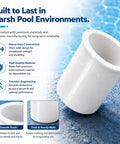 Drive Shim Replacement Kit For Prowler 920 Robotic Pool Cleaner, white plastic wheel spacer with smooth finish