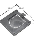Straight Up Heavy Duty Removable Bollard Base Plate Bolted To Concrete Rock Solid Welded Steel Safety Barrier features a durable 10.5" x 10.25" base.