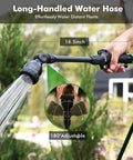 Heavy Duty Metal Hose Wand Sprayer For Garden Hose 16 Inch Zinc Alloy Watering Wand With Built To Last Bronze Finish TPU Coated Dial Easy Grip Tough As Nails Shock Resistant For Daily Yard Work And Reliable Watering, 16.5-inch adjustable hose wand