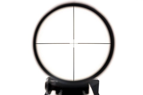Scope view of Heavy Hitting.22 Pellet Sniper Airgun With Scope Break Barrel 1,250 FPS Quiet And Deadly Accurate For Target Practice And Hunting